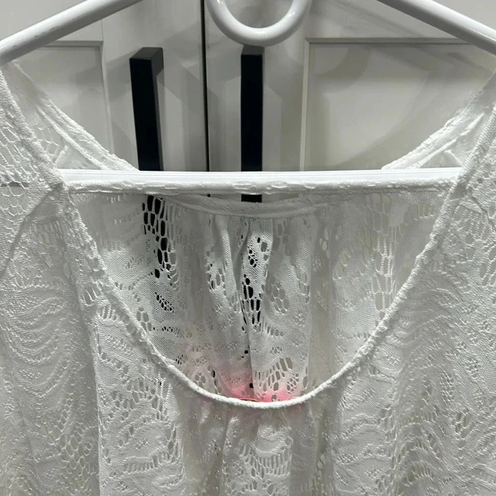 Lilly Pulitzer Atley Ruffle Resort White Swim Cover Up size XXS/XS - Picture 7 of 13